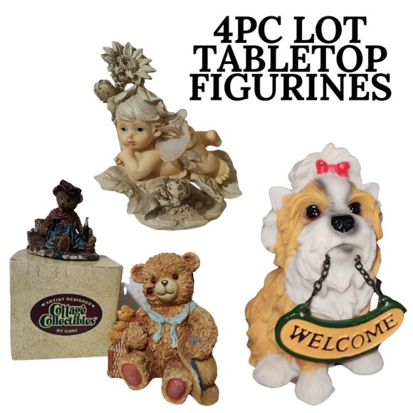 4PC LOT BUNDLE OF NWT & NWOT VARIOUS DECORATIVE TABLETOP FIGURINES - Picture 1 of 2
